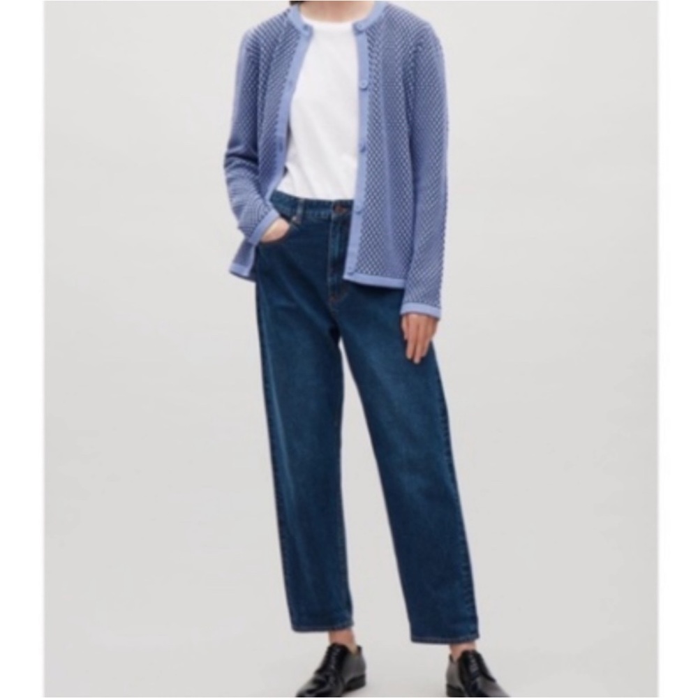COS Jacquard Knit Cotton Cardigan